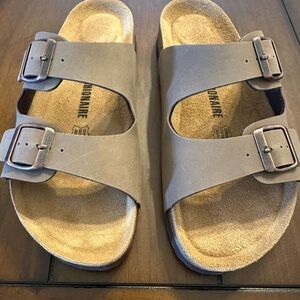 Brown Double Strap Sandals
